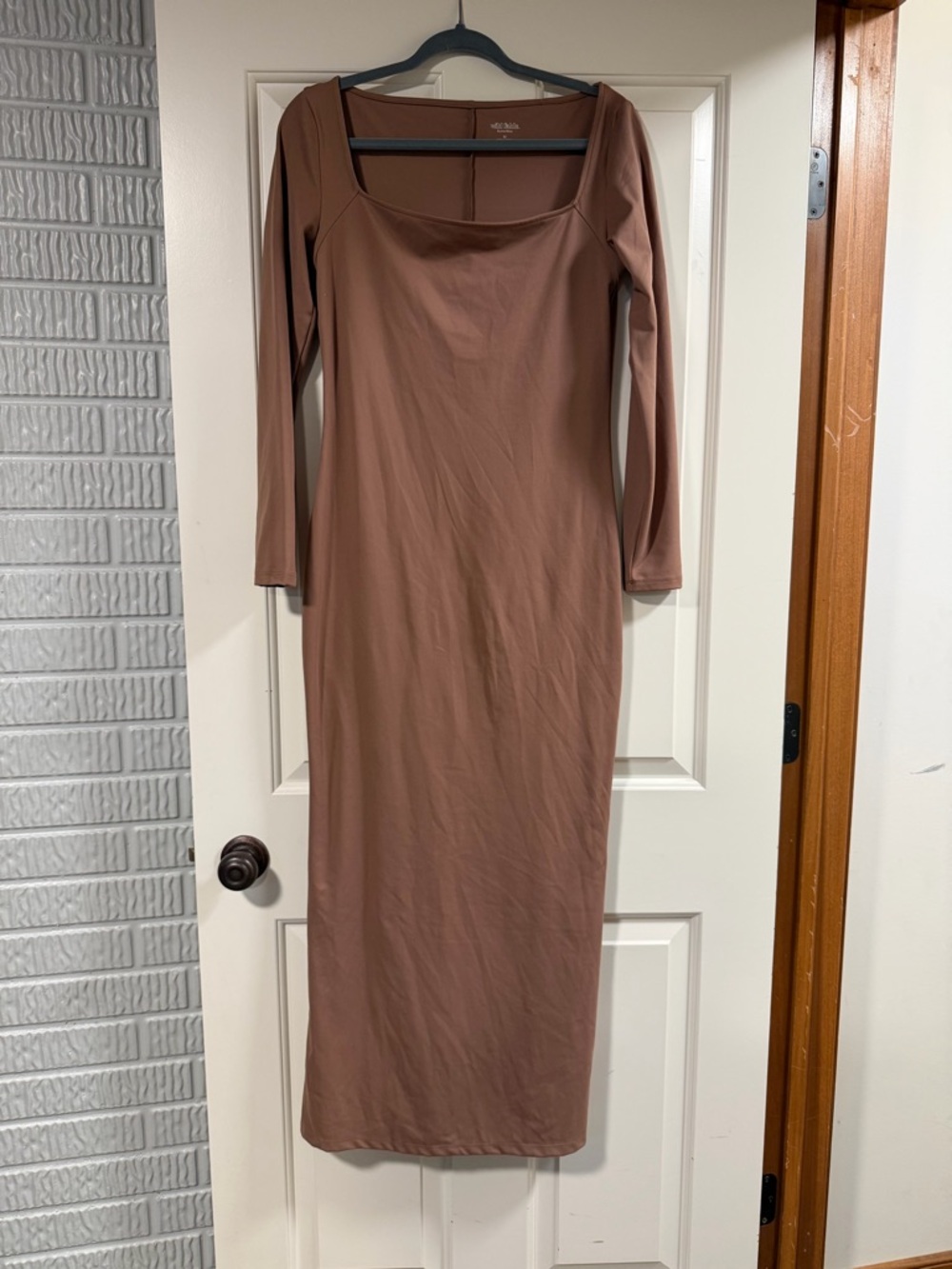 Wild Fable Brown Long Sleeve Bodycon Maxi Dress Size M ButterBliss NWOT